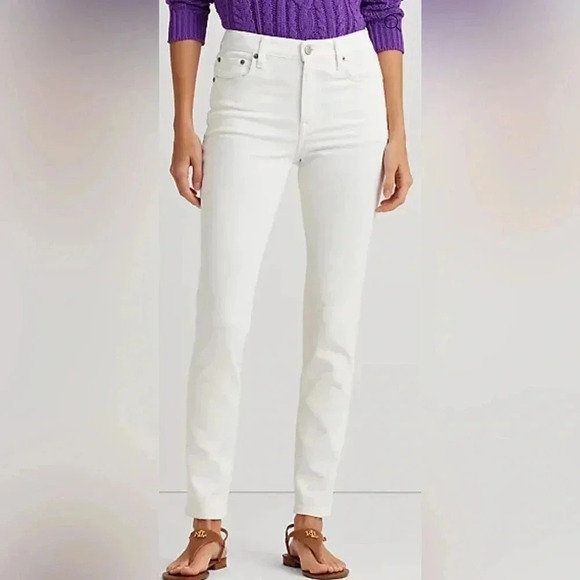 Lauren Ralph Lauren High-Rise Skinny Ankle Jean- Sz 8 - Picture 1 of 10